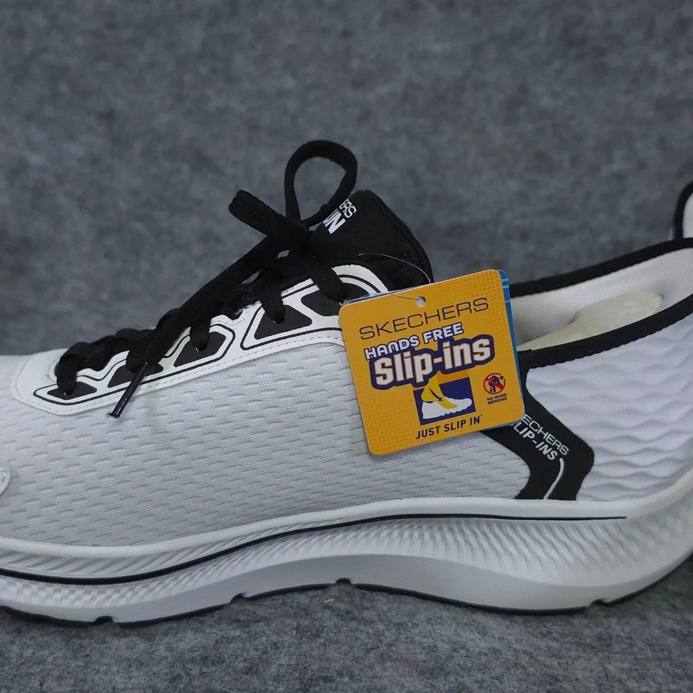 Skechers Mens Hands Free Slip-ins Go Run Consistent 2.0 size 13 White‎ Black